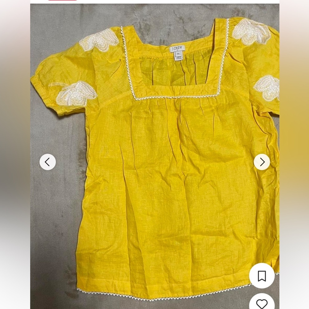 J.crew yellow blouse